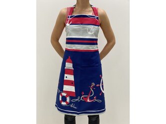 B.E.S. - Petrovice, s.r.o. Kuchyňská zástěra - vzor Marine Red v bavlně