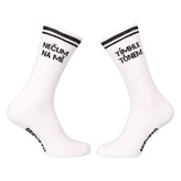Ponožky Nedeto sportovní vysoké Nečum na mě bílé (1NOBT8) L
