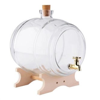 DuraHome Skleněný soudek ŠTĚSTÍ LUX, 5l, hladký DuraHome Skleněný soudek ŠTĚSTÍ LUX, 5l, hladký