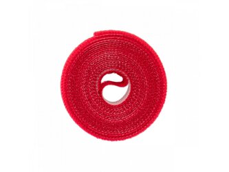 Páska na suchý zip 12 mm × 2 m, multifunkční, červená - BRADAS Páska na suchý zip 12 mm × 2 m, multifunkční, červená - BRADAS