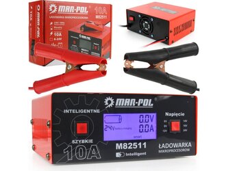 Nabíječka autobaterií řízená mikroprocesorem 10A, 6-24V MAR-POL
