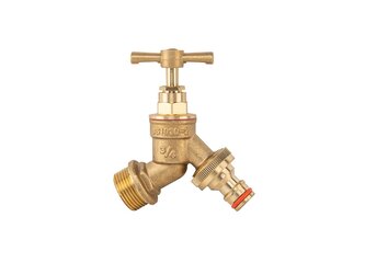 Kohoutek zahradní, vstup 3/4" vstup 3/4", výstup 3/4" + konektor pro rychlospojku - BRADAS Kohoutek zahradní, vstup 3/4" vstup 3/4", výstup 3/4" + konektor pro rychlospojku - BRADAS