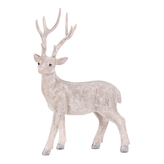 Jelen - polyresinová figurka, stojící, vel. XL, bílý