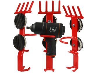 Magnetický držák na rázový utahovák a nástrčné klíče - červený BJC