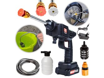 Aku tlaková myčka, baterie Li-ion 21 V, 2.0 Ah, 30 bar - MAR-POL