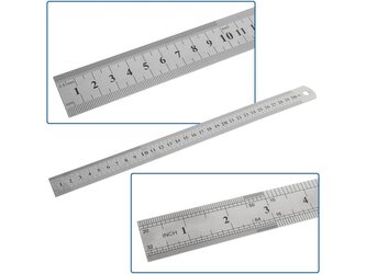 Pravítko 30cm, nerezové GEKO