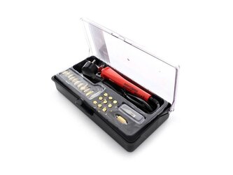 Hrotová pájka-pyrograf, vypalovačka do dřeva, kůže 60W s nástavci, 23 dílů KRAFT&DELE;