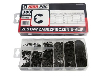 Segerový pojistný kroužek (E-KLIP), sada 300ks MAR-POL