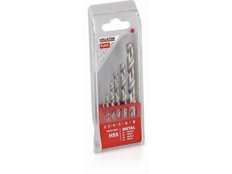 KRT012001 - 6 ks HSS Vrtáků do kovu 2-3-4-5-6-8 mm KREATOR