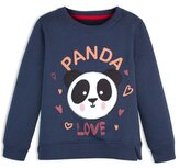 Dívčí mikina LEMON BERET PANDA přes hlavu, modrá, velikost: 116/122