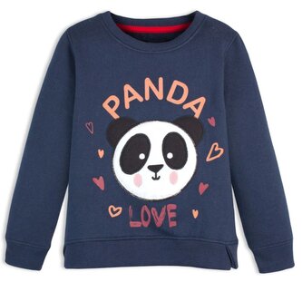 Dívčí mikina LEMON BERET PANDA přes hlavu, modrá, velikost: 116/122 Dívčí mikina LEMON BERET PANDA přes hlavu, modrá, velikost: 116/122