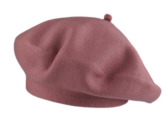 Dámský pletený baret - 1 ks - 4 starorůžová Dámský pletený baret - 1 ks - 4 starorůžová