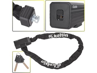 Zámek na jízdní kolo - řetěz 8x1200mm, zamykání na klíč KELTIN