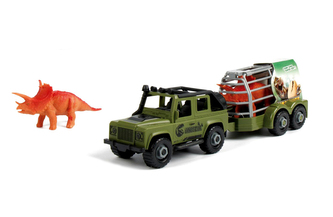 Auto šroubovací s vlečkou a dinosaurem 34 cm