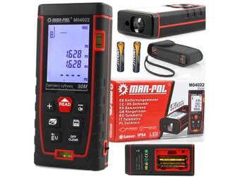 Laserový měřič vzdálenosti 0.05-50m MAR-POL