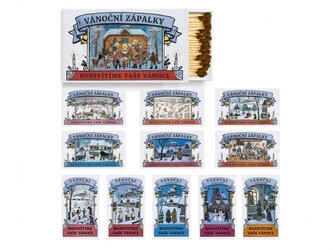 Zápalky vánoční dlouhé Josef Lada, Mix motivů