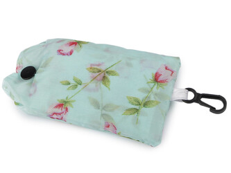 Skládací nákupní taška 45x40 cm - 1 ks - 38 tyrkys nejsv. květy