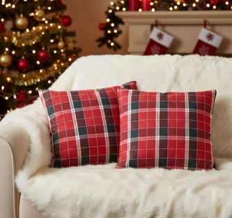 Návlek na Polštář, Horské červené káro, 40 x 40 cm Návlek na Polštář, Horské červené káro, 40 x 40 cm