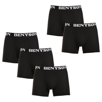 5PACK pánské boxerky Benysøn černé (4004) XXL