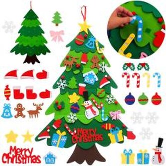 Choinka filcowa 98x69x32 z elementami na rzepy Choinka filcowa 98x69x32 z elementami na rzepy