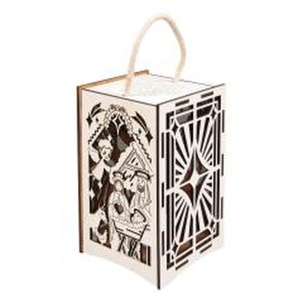 Lampion adwentowy drewniany Stajenka LED Lampion adwentowy drewniany Stajenka LED