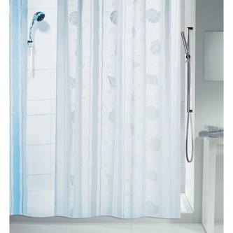 Spirella sprchový závěs EAUVILLE, motiv šneci, průsvitný, 180 x 200 cm, PEVA