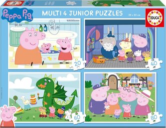EDUCA Puzzle Prasátko Peppa 4v1 (20,40,60,80 dílků) EDUCA Puzzle Prasátko Peppa 4v1 (20,40,60,80 dílků)