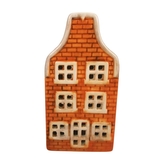 Keramický domeček LED, oranžový, 11 cm