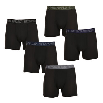 5PACK pánské boxerky Gianvaglia černé (GVG-5014) XXL