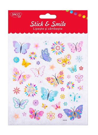 Samolepky Motýlci s kamínky