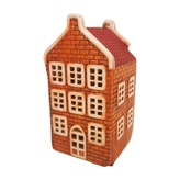 Keramický domeček LED cihlový, 10,7 cm