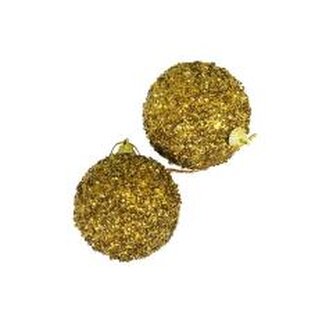 Bombki błyszczące złote 2szt Bombki błyszczące złote 2szt