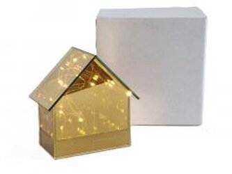 Domek szklany ze światełkami LED