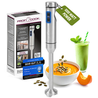 ProfiCook SM 1317 tyčový mixér nerez 1000W ProfiCook SM 1317 tyčový mixér nerez 1000W