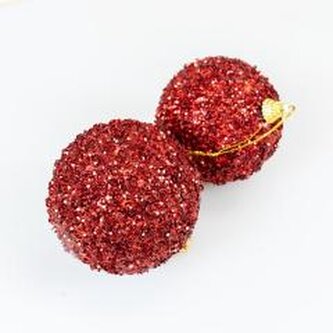 Bombki błyszczące czerwone 2szt Bombki błyszczące czerwone 2szt