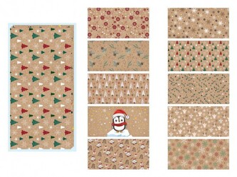 Dopisní obálka MFP DL 90g/m2 vánoční KRAFT (mix)