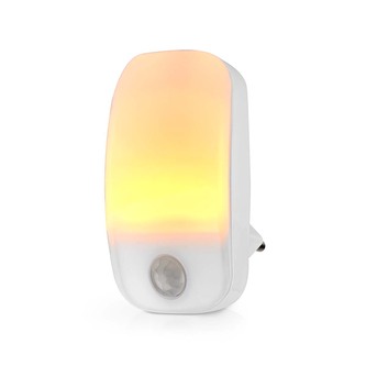Nedis LNLW10WT LED noční lampička do zásuvky s pohybovým senzorem, 0.55 W, 11 lm, teplá bílá