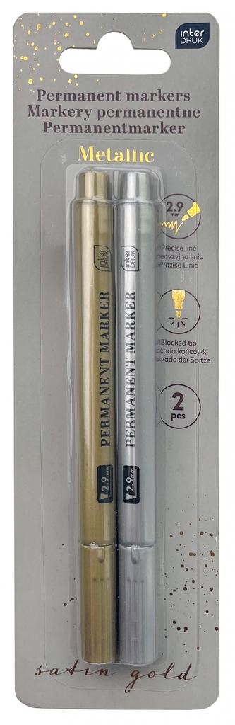 Marker permanentny OKR 2.9 Metal silver/gold 2 szt. Interdruk