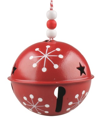 Rolnička kovová na zavěšení ø 10 cm červená