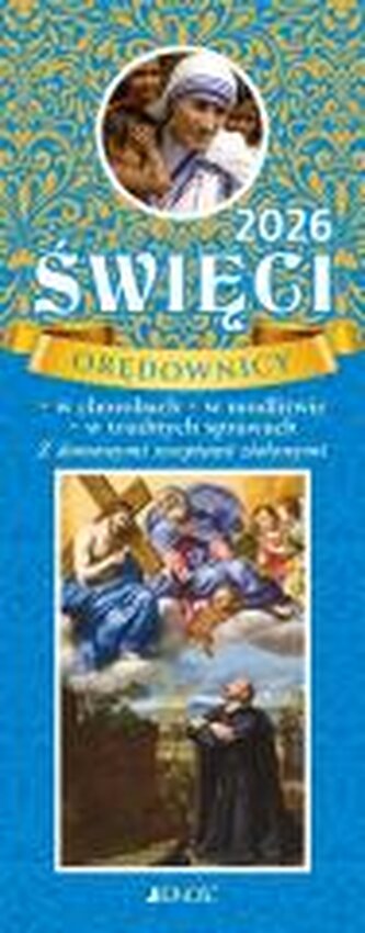 Kalendarz 2026 zdzierak Święci orędownicy