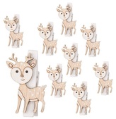 Sob dřevěný na kolíčku 2,5 x 4 x 0,3 cm, 9 ks v sáčku