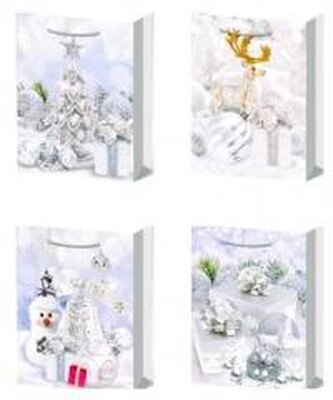 Torebka prezentowa M Boże Narodzenie brokat mix Torebka prezentowa M Boże Narodzenie brokat mix