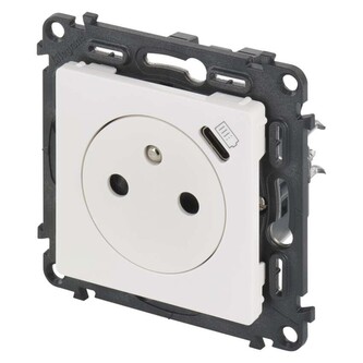 Legrand Valena Life zásuvka jednonásobná, USB-C, bílá