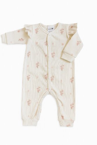 BABY 01960 Pajac niemowlęcy Kwiat Jabłoni 56/62 prążek