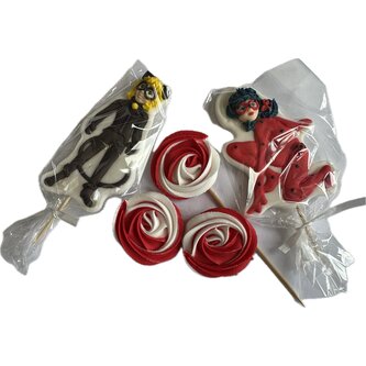 Cukrová figurka zápich do dortu Kouzelná beruška a černý kocour - K Decor