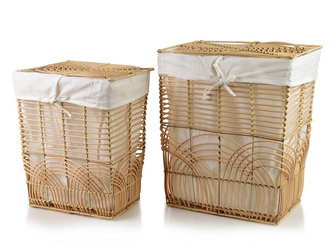 PINO Komplet 2 koszy na pranie ażur33x45x52cm/25x37x46cm
