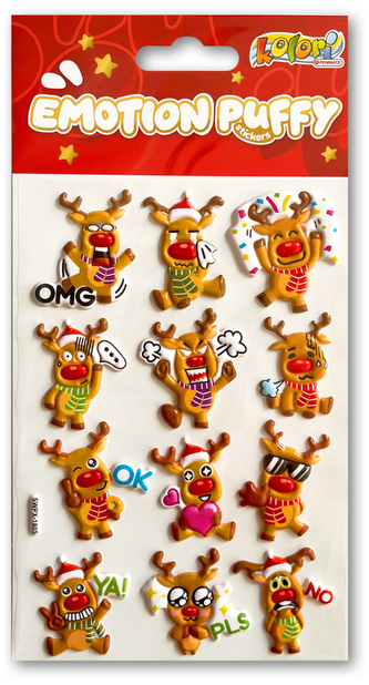 Naklejki Puffy Emotion Reindeers SWPX-1805 Kolori, Penmate