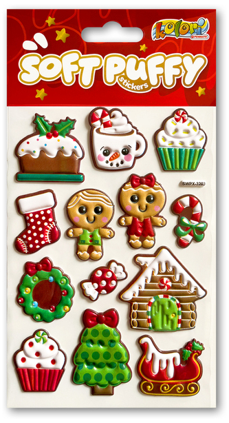 Naklejki Puffy Christmas Cookies SWPX-3203 Kolori, Penmate