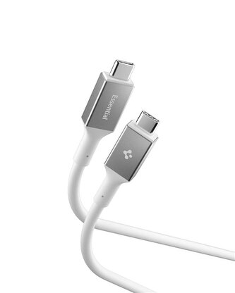 Spigen Essential USB C to USB C 100W Cable, white EB10020CC