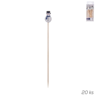 Napichovátka bambus SNĚHULÁK 20ks